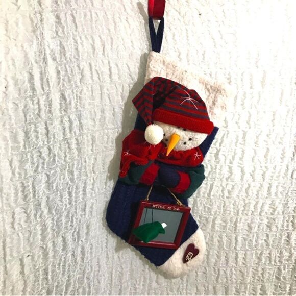 Snowman & Board Christmas Stocking - Picture 1 of 11
